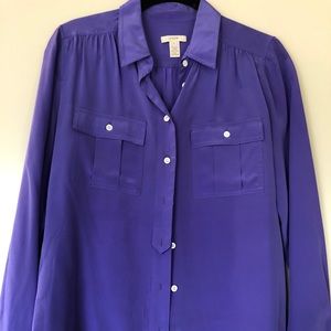 100% silk J crew blouse